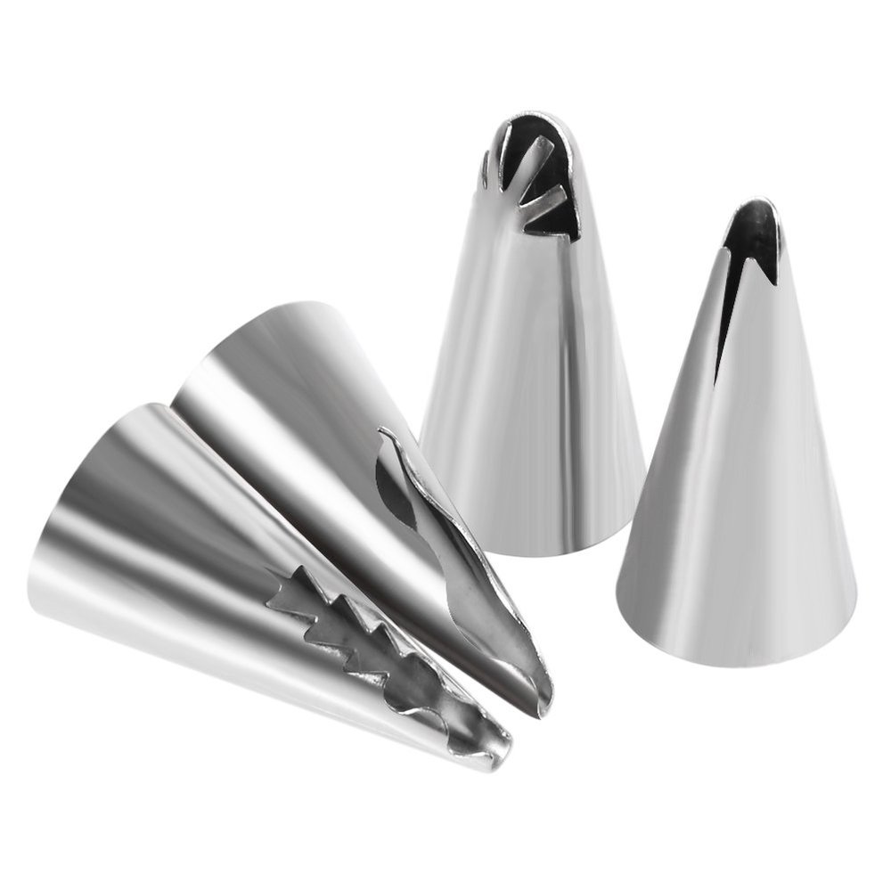 Cake Piping Nozzles, 7Pcs Cake Icing Cake Piping Stainless Steel Cake Icing Tips DIY Pastry Fondant Cream Icing Piping Rose Nozzle Decorating Tools