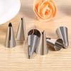 Cake Piping Nozzles, 7Pcs Cake Icing Cake Piping Stainless Steel Cake Icing Tips DIY Pastry Fondant Cream Icing Piping Rose Nozzle Decorating Tools view 4