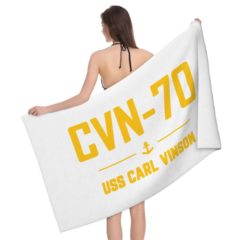 Cvn-70 USS Carl Vinson Beach Towel Absorbent Bathroom Towels Microfiber Beach Towels Oversized Super 32x52 Inch