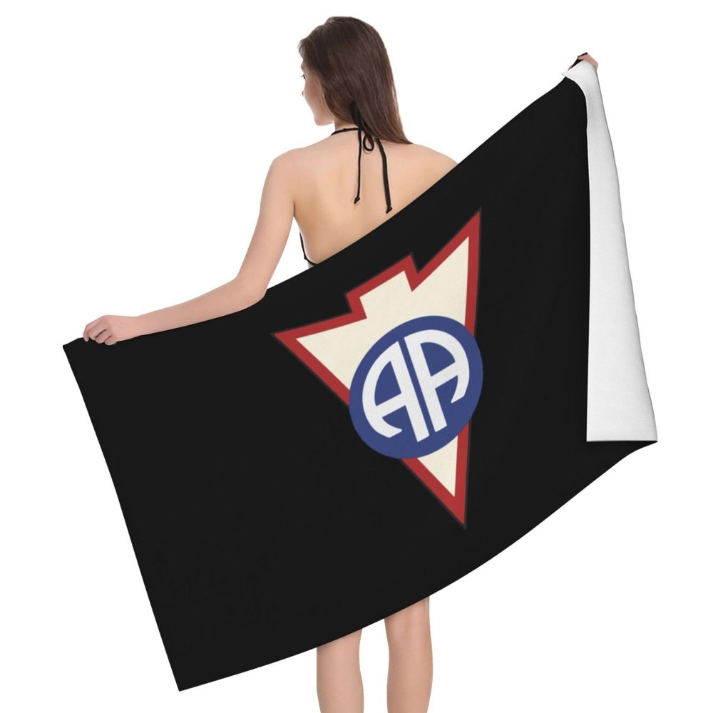 82d Airborne Division Recondo Pocket Patch Beach Towel Absorbent Bathroom Towels Microfiber Beach Towels Oversized Super 32x52 Inch