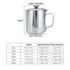 Milk Frothing Pitcher, Stainless Steel Espresso Steaming Cup with Lid Coffee Latte Milk Jug Cup for Home Cafe Bar (350ml) view 2