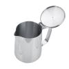 Milk Frothing Pitcher, Stainless Steel Espresso Steaming Cup with Lid Coffee Latte Milk Jug Cup for Home Cafe Bar (350ml) view 4