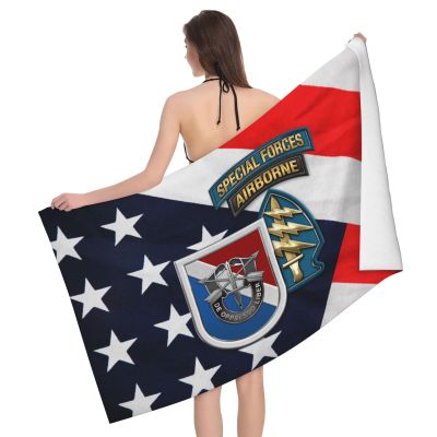 Army Special Forces 11th Special Forces Group Beach Towel Absorbent Bathroom Towels Microfiber Beach Towels Oversized Super 32x52 Inch