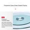 Tempered Glass Lazy Susan Turntable for Dining Table Countertop,360 Swivel Dining Table Serving Tray,Transparent Rotating Tray with Silent Bearing Centerpieces,for Spice Rack Table Cake Kitchen (Col view 3