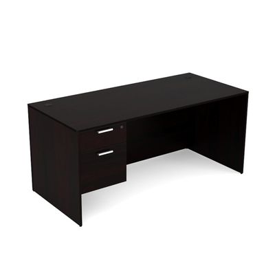 Kai by i5 Commercial 36" x 71" Desk with Single Hanging Pedestal D3671P-3 - Espresso
