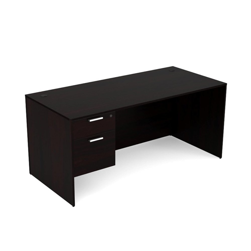 Kai by i5 Commercial 36" x 71" Desk with Single Hanging Pedestal D3671P-3 - Espresso