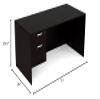 Kai by i5 Commercial 36" x 71" Desk with Single Hanging Pedestal D3671P-3 - Espresso view 2