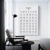 Hindi Alphabet Poster, Hindi Varnamara Black And White Wall Home & School Education Poster, Room Aes Canvas Painting Wall Art Poster for Bedroom Living Room Decor 20x30inch(50x75cm) Unframe-style view 3
