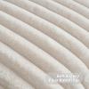 FUTEI Light Beige Throw Pillow Covers Set of 2, 20x20 Inch Soft Faux Rabbit Fur Striped Texture Cushion Cases, Modern Decorative Couch Pillows for Living Room Bed view 2