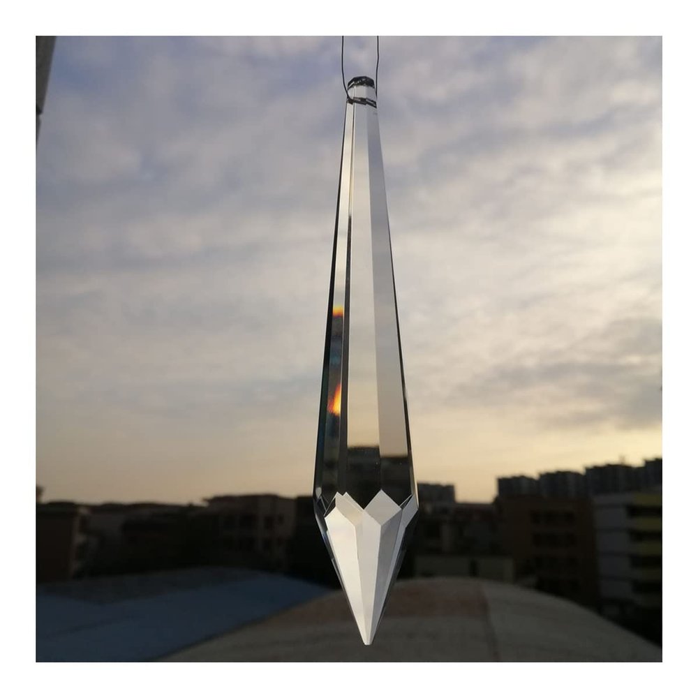 Chandelier Crystal Prisms Pendants 1PCS 150mm Faceted Icicle U Drop Crystal Pendant Prism Lamp Lighting Hanging Party Parts Chandelier Crystal Prisms Pendants