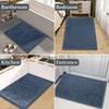CZIYO Bathroom Rugs 32x20, Extra Soft Absorbent Chenille Bath Rugs, Non-Slip,Dry Quickly,Machine Washable, Bath Mats for Bathroom Floor, Tub and Shower, Blue view 2