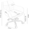 HOBIBA Office Modern Faux Leather Adjustable Height Swivel Home Office Chair with Wheels, Mid-Back Computer Task Chair (Color:Warmwhite) view 3