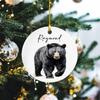 Bear Ceramic Ornament Christmas, Personalized Name Animal Lover Ornament Gift for Xmas Birthday Dad Mom, Unique Bear Animal Ceramic Ornaments, Customized Animal Christmas Ornament Decorations Gifts view 4