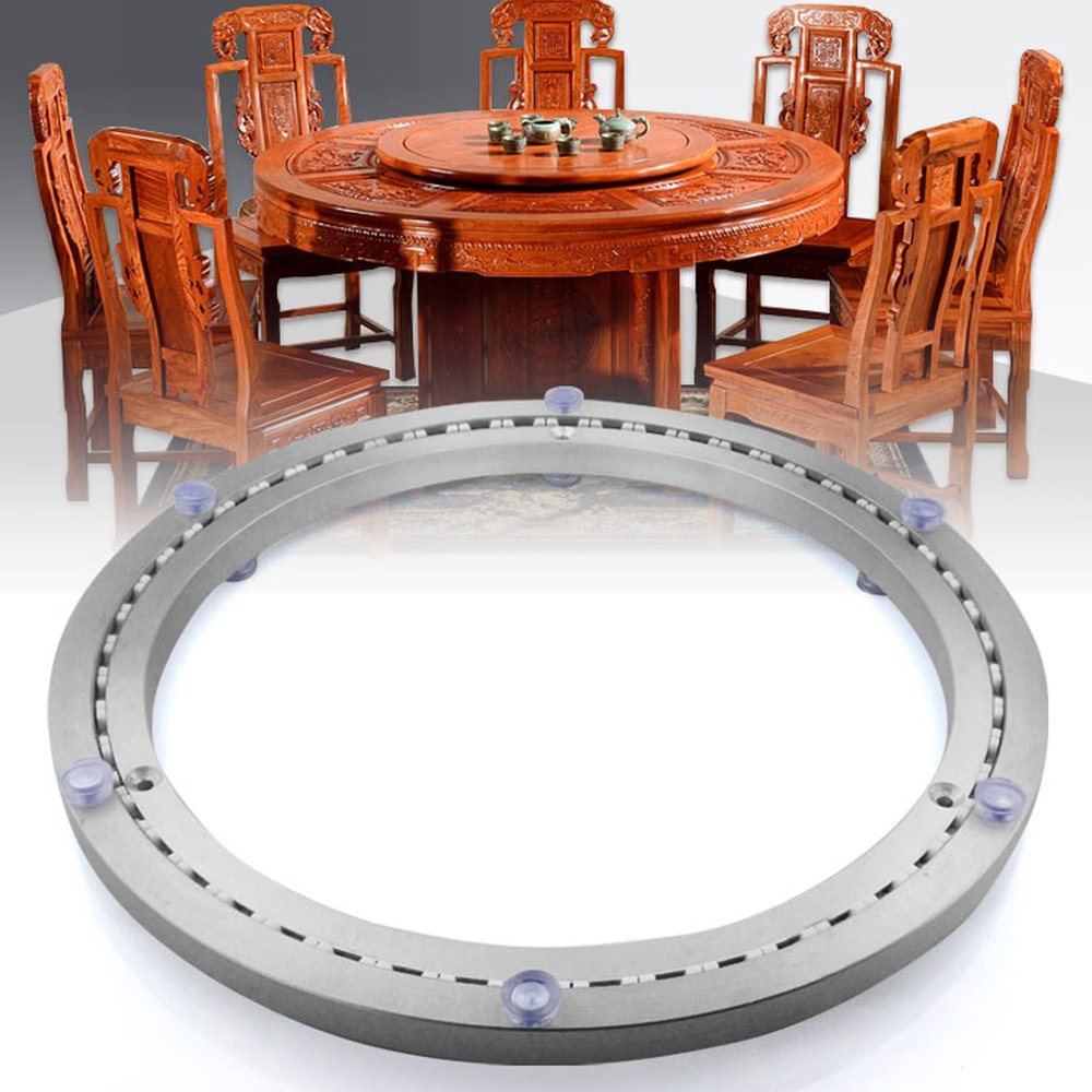 Aluminium Alloy Turntable Bearing, Heavy Duty Swivel Turntable Lazy Susan Rotating Bearing Turntable Round Dining Table Smooth Swivel Plate Hardware, Round Rolling Rotary Bearing Swivel Plate Aluminiu