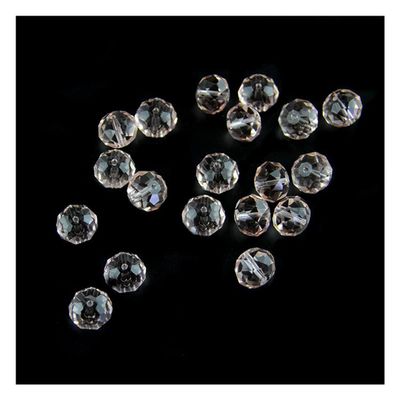 Chandelier Crystal Prisms Pendants Colored Spacer Decorative Crystal Beads 16mm Natural Stone Beads Chandelier Crystal Prisms Pendants (Color : Water Pink, Size : 16mm 48pcs)
