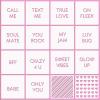 16 Pcs Valentine Conversation Hearts Cookie Stencils with Royal Icing 3x3 in, True Love/Only You/Text Me/Soulmate Love Phrase Sign Sayings Heart Stencils for Valentine's Day Making DIY Crafts view 1