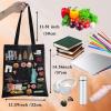 BWWKTOP New York Canvas Tote Bag New York Souvenir Gift New York Grocery Bag New York Travel Gifts New Yorker Shopping Bag (New York BL TG) view 4