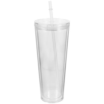 UPKOCH Water Cup Straw and Lid Double-layer Plastic Drinking Cup for Tea and Capacity for Camping and Kitchen Use