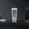 UPKOCH Water Cup Straw and Lid Double-layer Plastic Drinking Cup for Tea and Capacity for Camping and Kitchen Use view 3