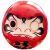 HOMSFOU Japanese Daruma Doll 6cm Ceramics Mini Daruma Zen Statue Ochoko Daruma Collectible Figurine Good Luck Ornament for Home Table Car Interior Decoration Red view 1