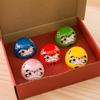 HOMSFOU Japanese Daruma Doll 6cm Ceramics Mini Daruma Zen Statue Ochoko Daruma Collectible Figurine Good Luck Ornament for Home Table Car Interior Decoration Red view 2