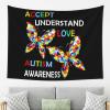 Accept Understand Love Autism Awareness Tapestry Wall Hanging, Art Wall Decoration Tapestry, Tapestry For Bedroom Living Room Dorm Home Decoration 80x60in view 2