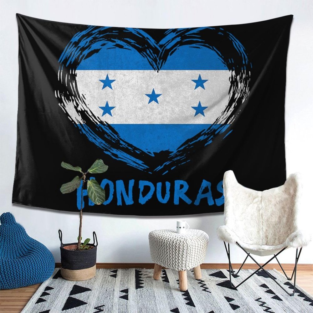 Honduras Flag Tapestry Wall Hanging, Art Wall Decoration Tapestry, Tapestry For Bedroom Living Room Dorm Home Decoration 80x60in