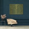 Line Wall Art, Metal Wall Art, Minimalist Metal Wall Art, Geometric Metal Wall Decor, Abstract Metal Art, Modern Wall Art, Metal Line Art, Interior Decoration, Housewarming Gift (Silver, 48 x 37 inch / 121 x 93 cm) view 3