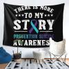 Prevention Suicide Awareness Tapestry Wall Hanging, Art Wall Decoration Tapestry, Tapestry For Bedroom Living Room Dorm Home Decoration 80x60in view 1