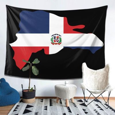 Dominican Republic Flag Tapestry Wall Hanging, Art Wall Decoration Tapestry, Tapestry For Bedroom Living Room Dorm Home Decoration 80x60in