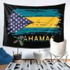 American Bahamas Combinadas Flag Tapestry Wall Hanging, Art Wall Decoration Tapestry, Tapestry For Bedroom Living Room Dorm Home Decoration 80x60in view 1