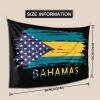 American Bahamas Combinadas Flag Tapestry Wall Hanging, Art Wall Decoration Tapestry, Tapestry For Bedroom Living Room Dorm Home Decoration 80x60in view 3