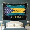 American Bahamas Combinadas Flag Tapestry Wall Hanging, Art Wall Decoration Tapestry, Tapestry For Bedroom Living Room Dorm Home Decoration 80x60in view 4