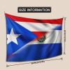 Half Puerto Rico Half El Salvador Flag Tapestry Wall Hanging, Art Wall Decoration Tapestry, Tapestry For Bedroom Living Room Dorm Home Decoration 80x60in view 3