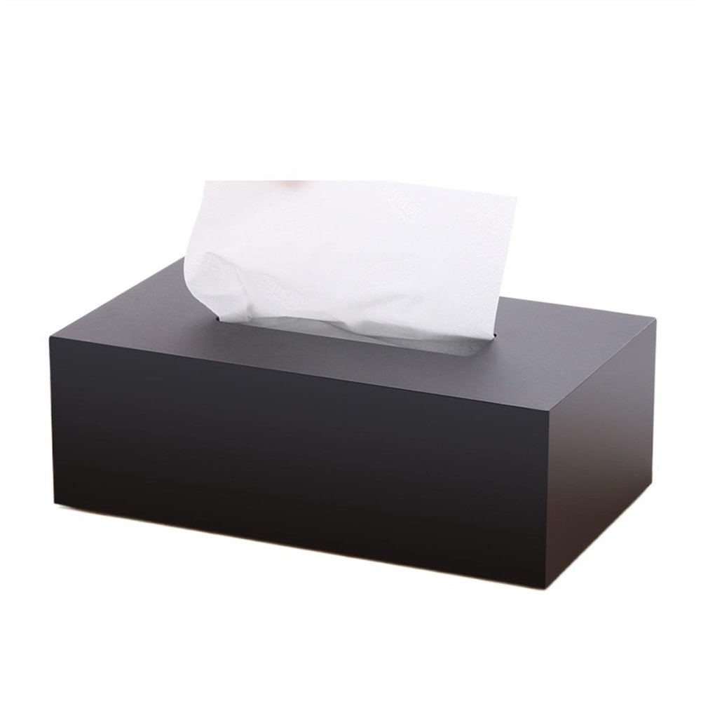 HEXEH Multifunctional Tissue Box Holder Acrylic Paper Drawer, Living Room Meeting Room Minimalist Paper Drawer, Black Tissue Drawer Decorative Napkin Holder (Size : L)