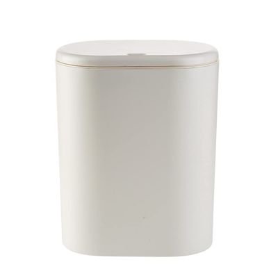 GLigeT Garbage Can Plastic Slim Trash Can Wastebasket with Lid Kitchen Bathroom Toilet Narrow Seam Garbage Container Bin Trash Bin (Color : B)