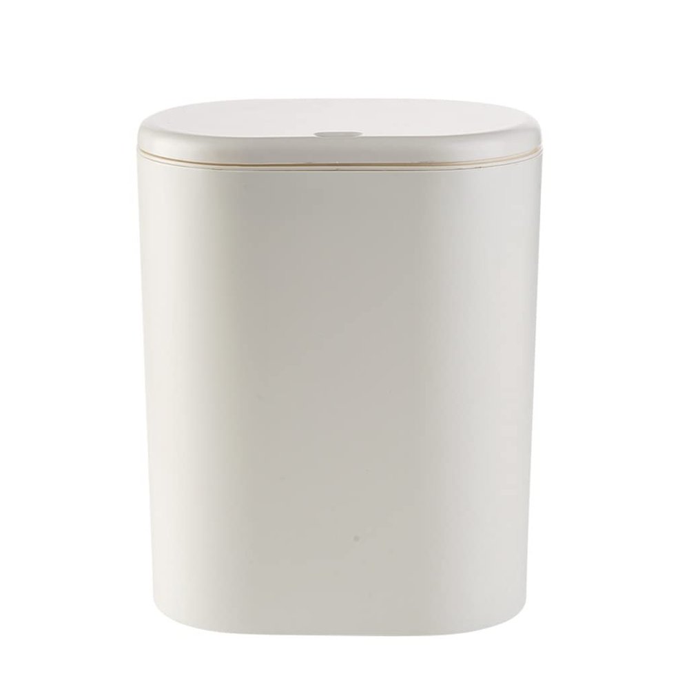 GLigeT Garbage Can Plastic Slim Trash Can Wastebasket with Lid Kitchen Bathroom Toilet Narrow Seam Garbage Container Bin Trash Bin (Color : B)