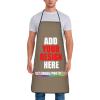 HYLVEXA Custom Grill Aprons Add Your Text Personalized Chef Kitchen Apron for Birthday Christmas Thanksgiving Gift Brown Savana view 1