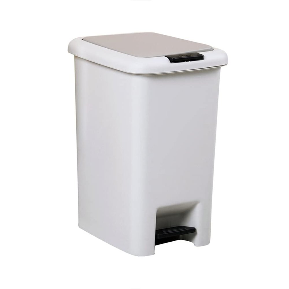 GLigeT Garbage Can Step-On Trash Can Household Kitchen Living Room Large Garbage Cans with Lid Creative Office Toilet Foot Pedal Press Trash Cans Paper Basket Trash Bin (Size : 8L)
