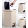 GLigeT Garbage Can Step-On Trash Can Household Kitchen Living Room Large Garbage Cans with Lid Creative Office Toilet Foot Pedal Press Trash Cans Paper Basket Trash Bin (Size : 8L) view 3