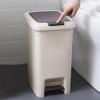 GLigeT Garbage Can Step-On Trash Can Household Kitchen Living Room Large Garbage Cans with Lid Creative Office Toilet Foot Pedal Press Trash Cans Paper Basket Trash Bin (Size : 8L) view 4