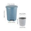 GLigeT Garbage Can Pedal Trash Can Household Trash Cans with Pedal Lid Toilet Living Room Kitchen Light Luxury Large Storage Garbage Cans Trash Bin (Color : B) view 2