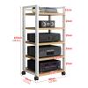YLQFGUVWK Audio Video Media Stand Cabinet with 5 Shelves AV Media Stand Corner Shelf Audio Rack Stand Tower for Home/Office/Audio Video (Size : 50x40x100cm) view 3
