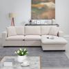 JURMALYN 100.4" Modern Sectional Sofa with Ottoman - 3-Seat L-Shape Sofa, Upholstered Fabric Couch Set for Living Room, Apartment, Office - Beige view 1