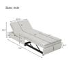 Hlcodca Folding Ottoman Sleeper Chair Bed with Mattress, Multi-Function Folding Ottoman Bed with Storage Pocket and USB Port for Small Room Apartment,Living Room,Bedroom (Beige-003) view 2