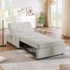 Hlcodca Folding Ottoman Sleeper Chair Bed with Mattress, Multi-Function Folding Ottoman Bed with Storage Pocket and USB Port for Small Room Apartment,Living Room,Bedroom (Beige-003) view 3