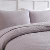 Wistown Cotton Quilt Bedding Sets Queen Size, 3 Pieces Reversible Lightweight Coverlets Comforters Bedspreads for All Seasons,Geometric Stitched Pattern,Grey view 3