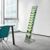 JINHZIXIU 10 Tiers Magazine Holder Foldable Brochure Stand Detachable Brochure Display Stand Floor Standing Magazine Rack for Newspaper and Products Exhibition view 2