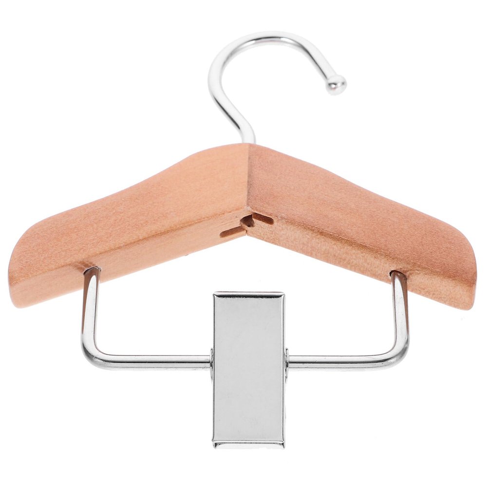 Alipis Portable Pet Garment Hanger Mini Dog Hanger Clip Dog Clothing Wooden Rack