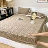 2024 New Flannel Velvet Bed Sheet Winter Super Soft Cosy Plush Shaggy Taffeta Elastic Fitted Sheet Solid Flannel Velvet Fleece Fluffy Fuzzy Warm Bedspread with 11'' Deep Pocket (Khaki,Small Double) view 1
